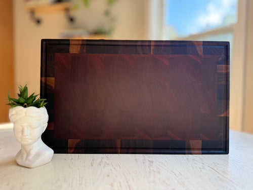 12x20 American Black Walnut and African Sapele End Grain Mama Boar