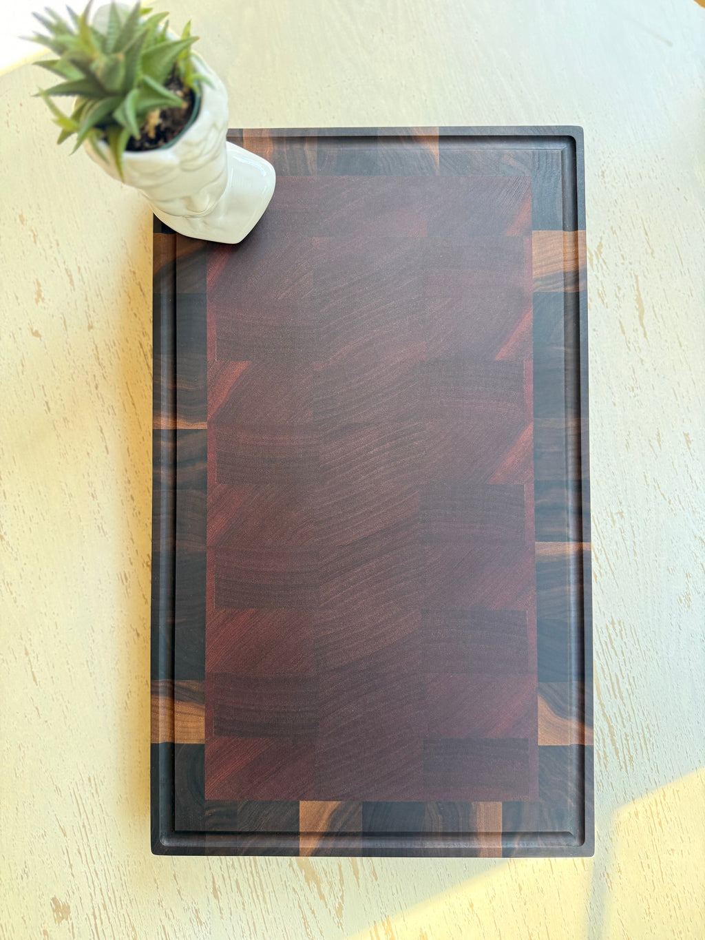 12x20 American Black Walnut and African Sapele End Grain Mama Boar