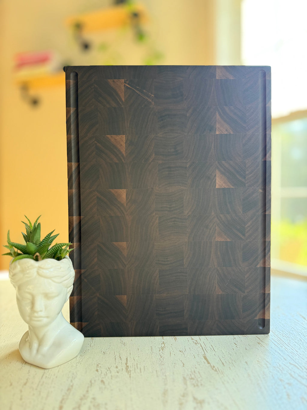 End Grain American Black Walnut Teen Boar 12x16