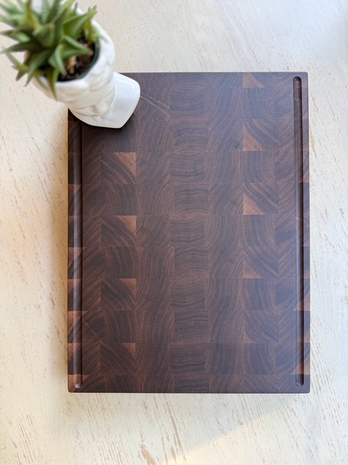 End Grain American Black Walnut Teen Boar 12x16